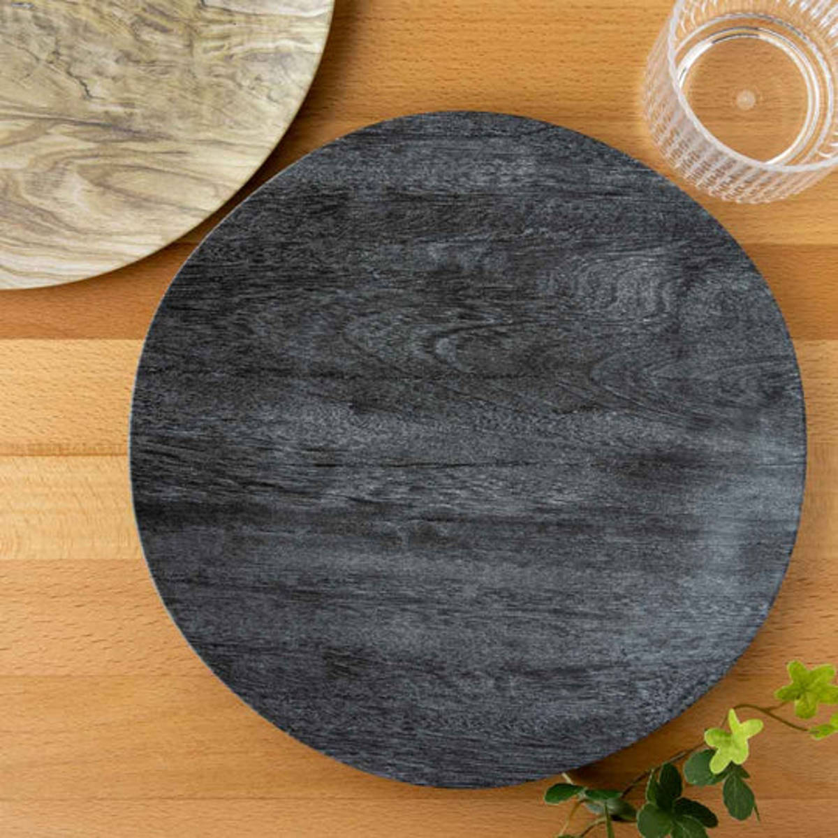 プレート 27cm 木目調 ブラック Planta プランタ プラスチック （ 食洗