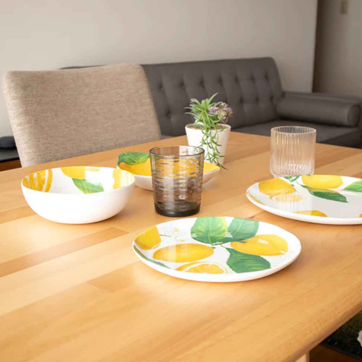 プレート 22cm フレッシュレモン プラスチック （ 食洗機対応 皿 お皿
