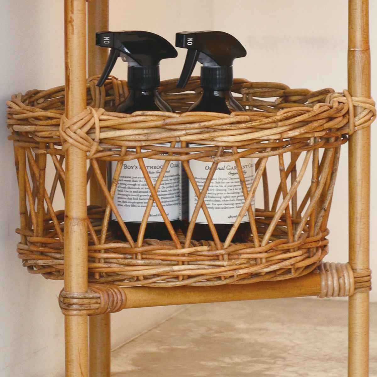 Creer AROROG ラウンド2段バスケット ランドリーバスケット 高さ62cm
