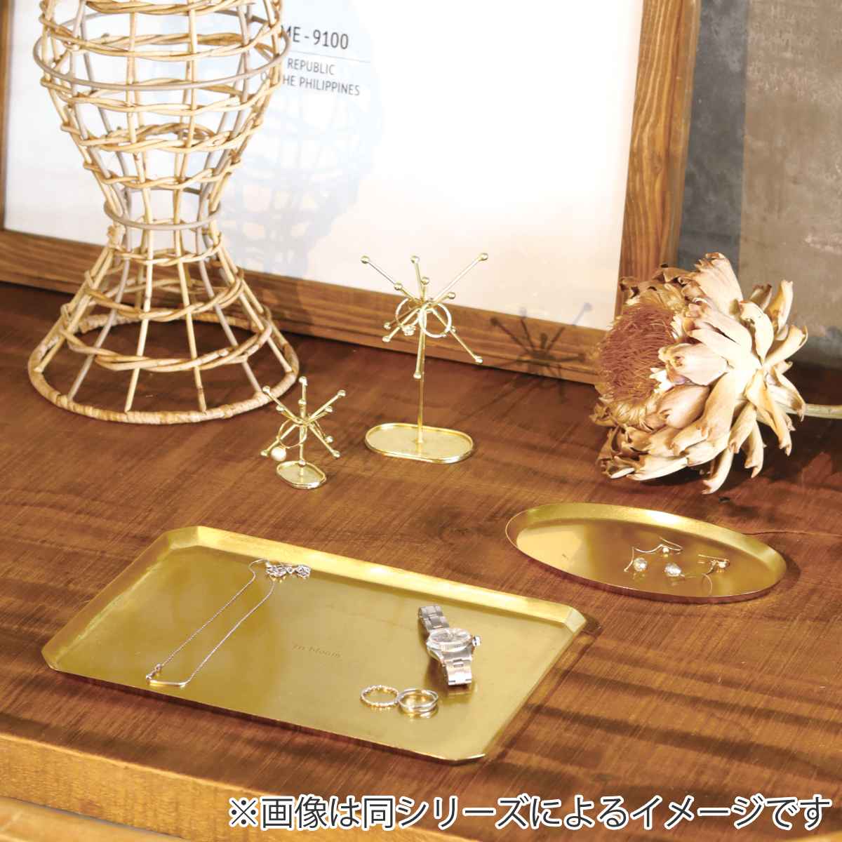 Creer in bloom レクトトレー Sサイズ アクセサリー 真鍮風 （ トレー