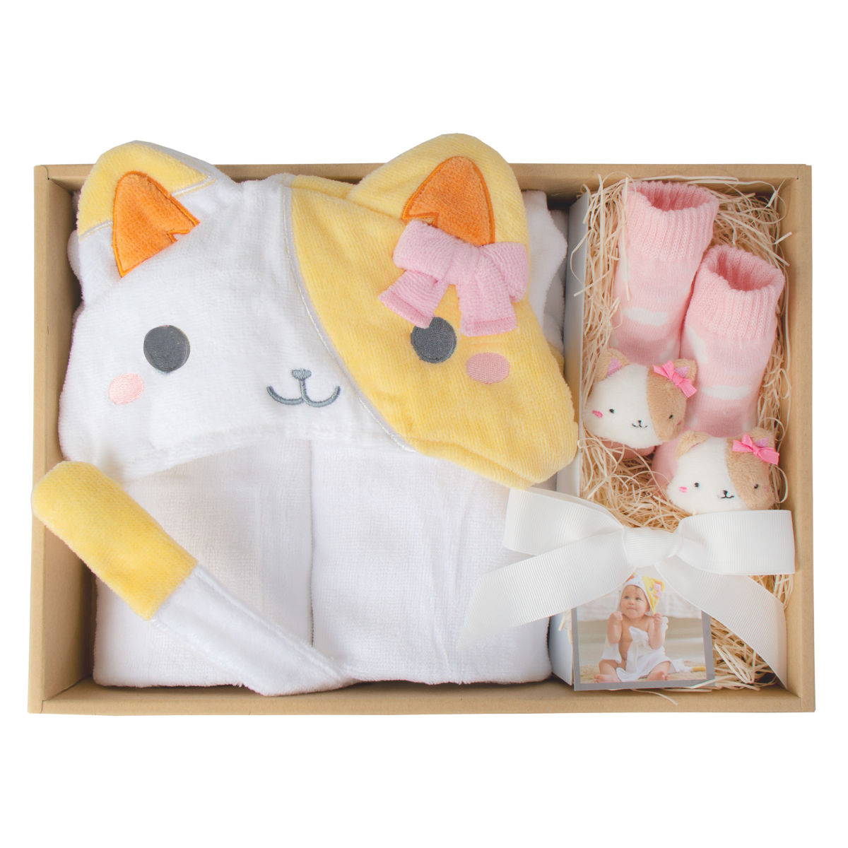 ギフトセット ベビー フードバスタオル＆ソックスセット 出産