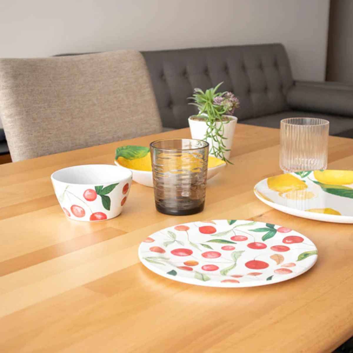 プレート 45cm ベリーズ&チェリーズ プラスチック メラミン （ 食洗機