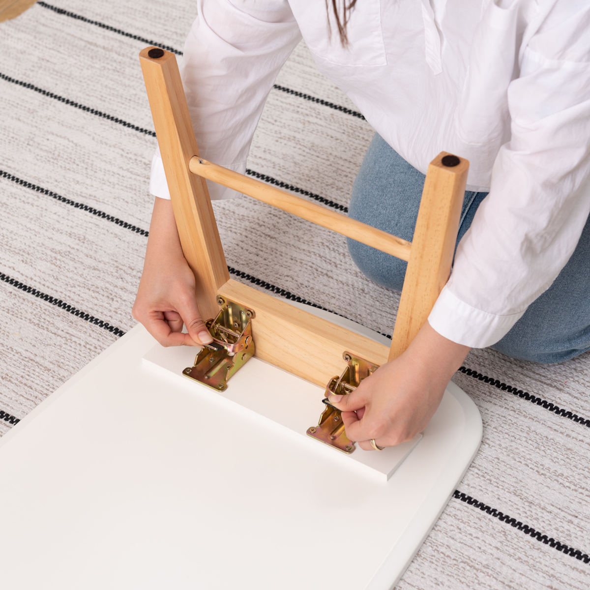 東谷 折りたたみ テーブル 幅90cm 棚付き 天然木 （ ローテーブル