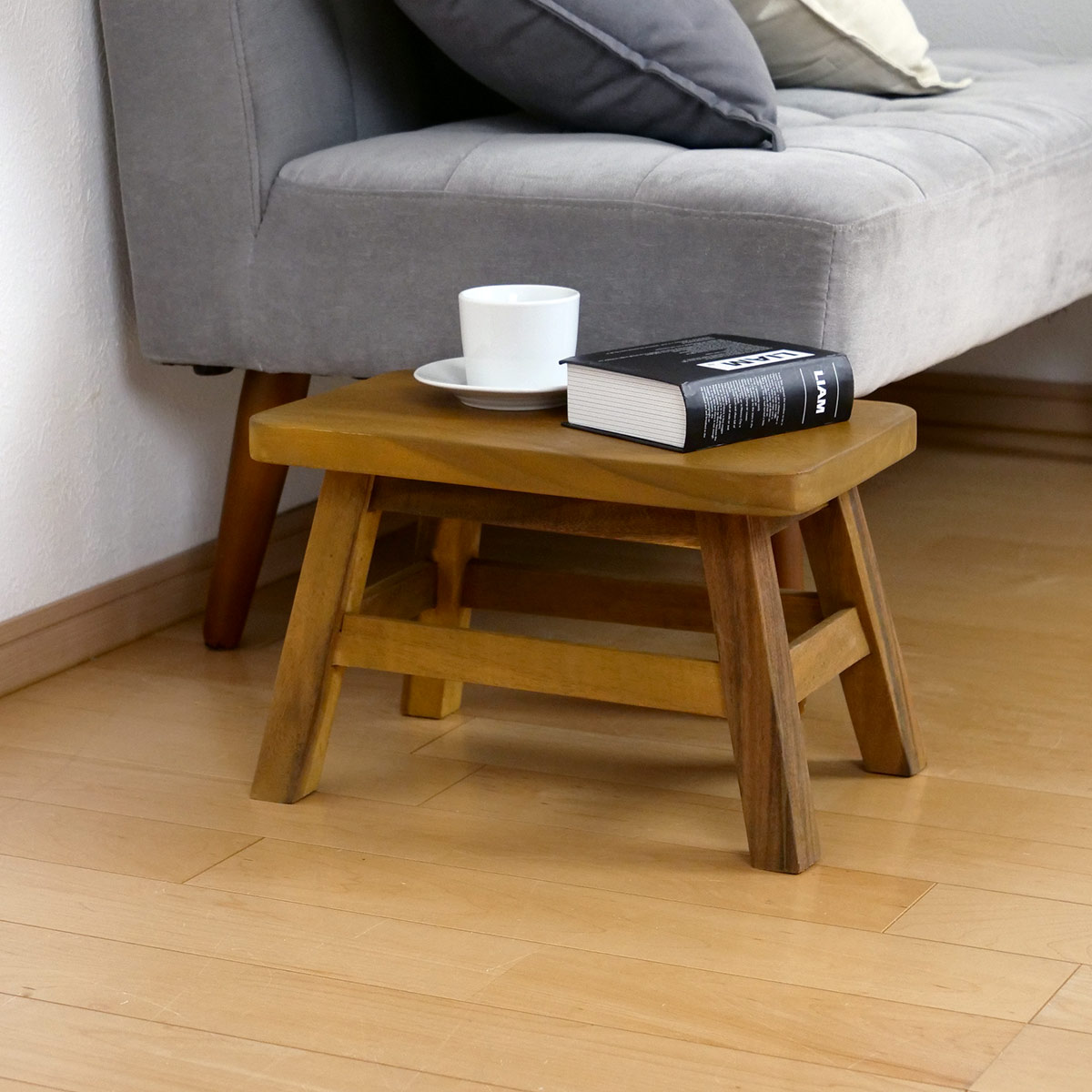 スツール 座面高25.5cm 天然木 （ ウッドスツール 子ども 椅子 キッズ