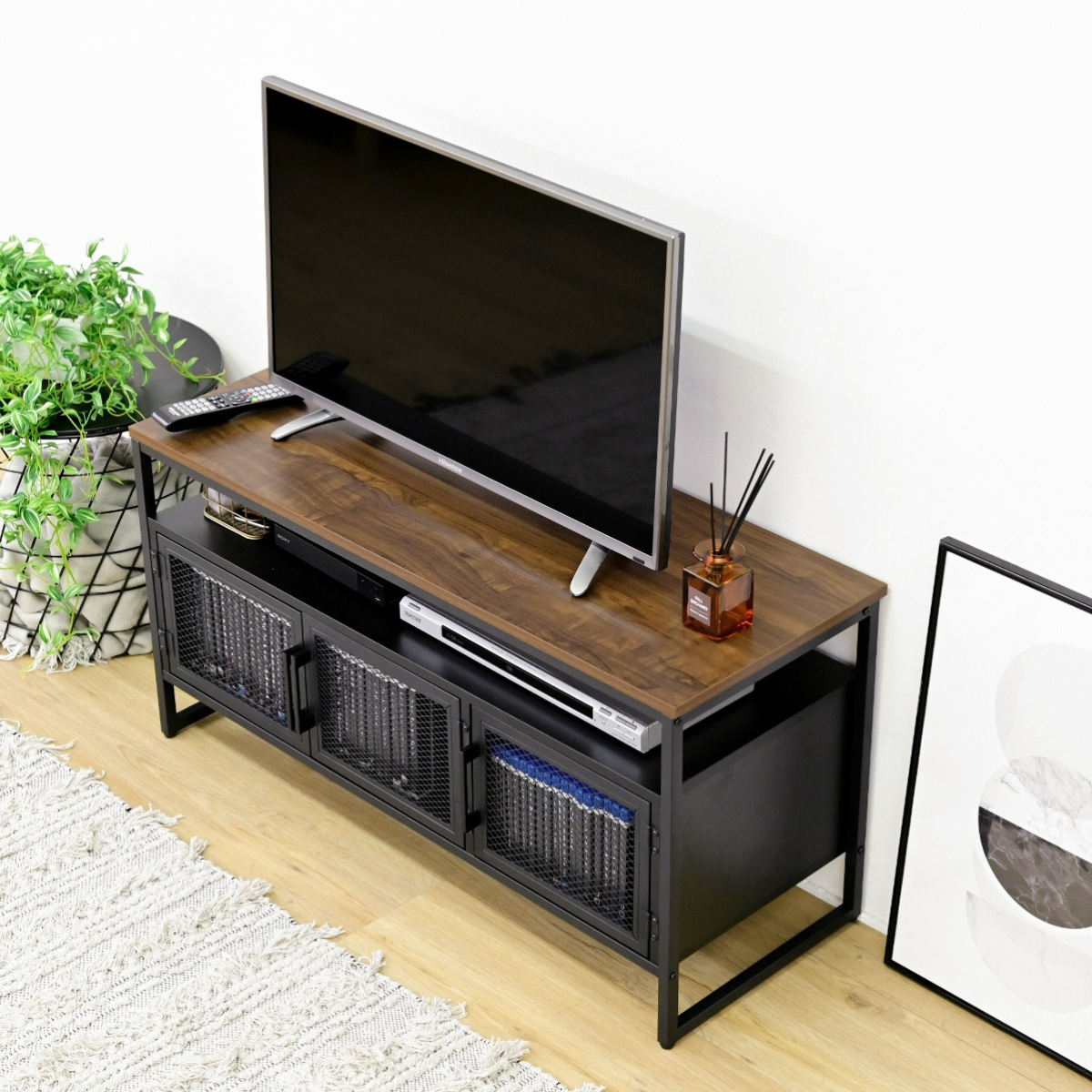 JK-PLAN（ジェイケイ・プラン） テレビボード ヴィンテージ調 メッシュ