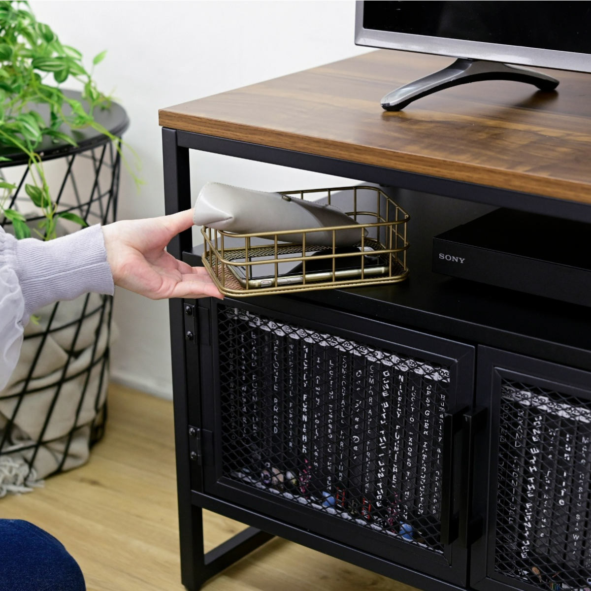 JK-PLAN（ジェイケイ・プラン） テレビボード ヴィンテージ調 メッシュ