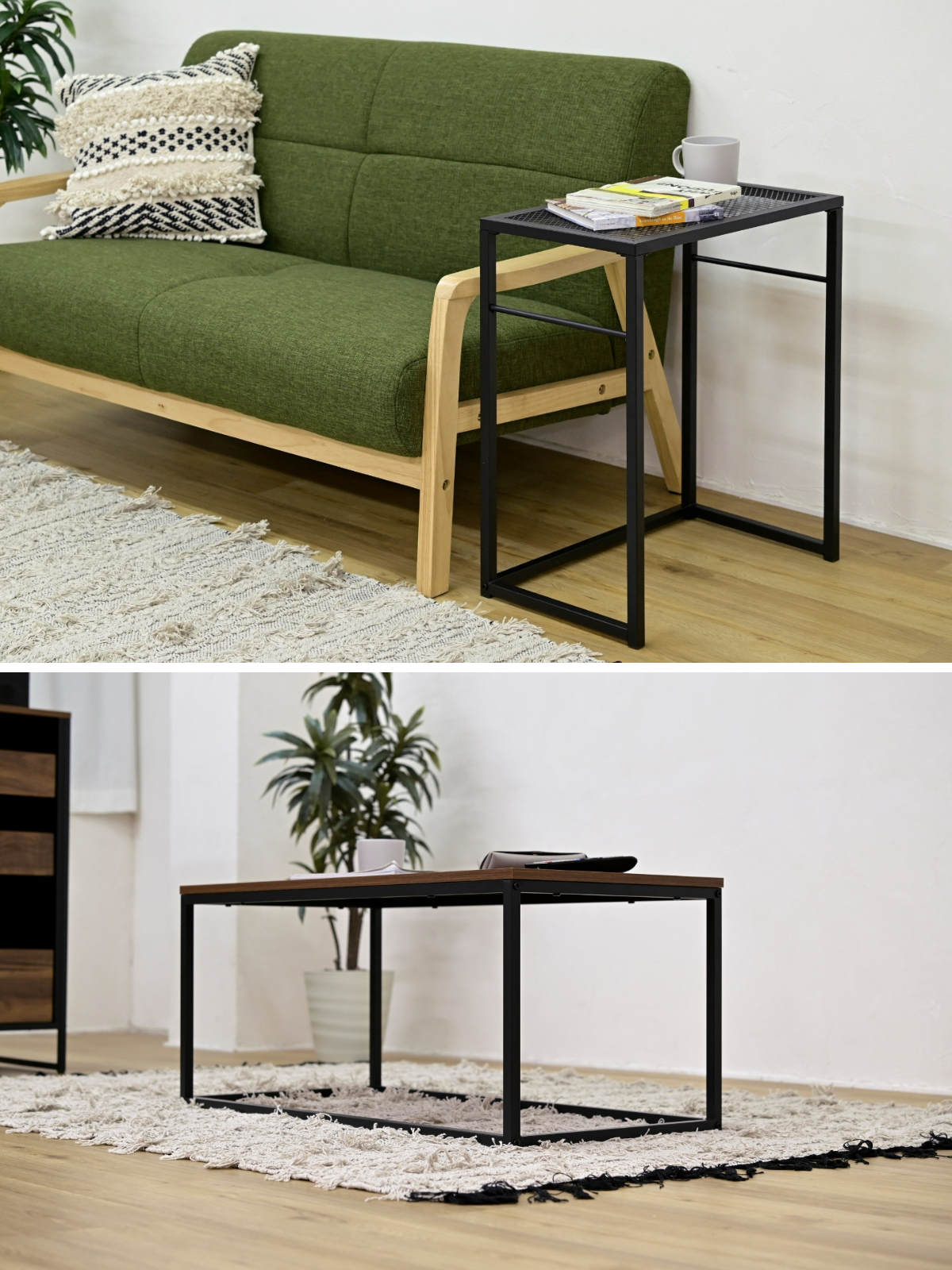 JK-PLAN（ジェイケイ・プラン） ネストテーブル ヴィンテージ調 サイド