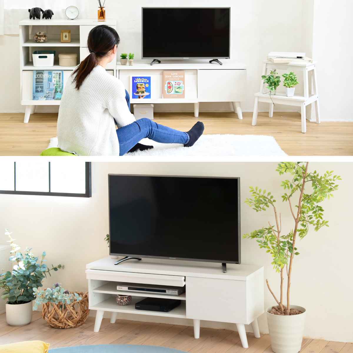 JK-PLAN（ジェイケイ・プラン） テレビ台 北欧風 ローボード 幅105cm