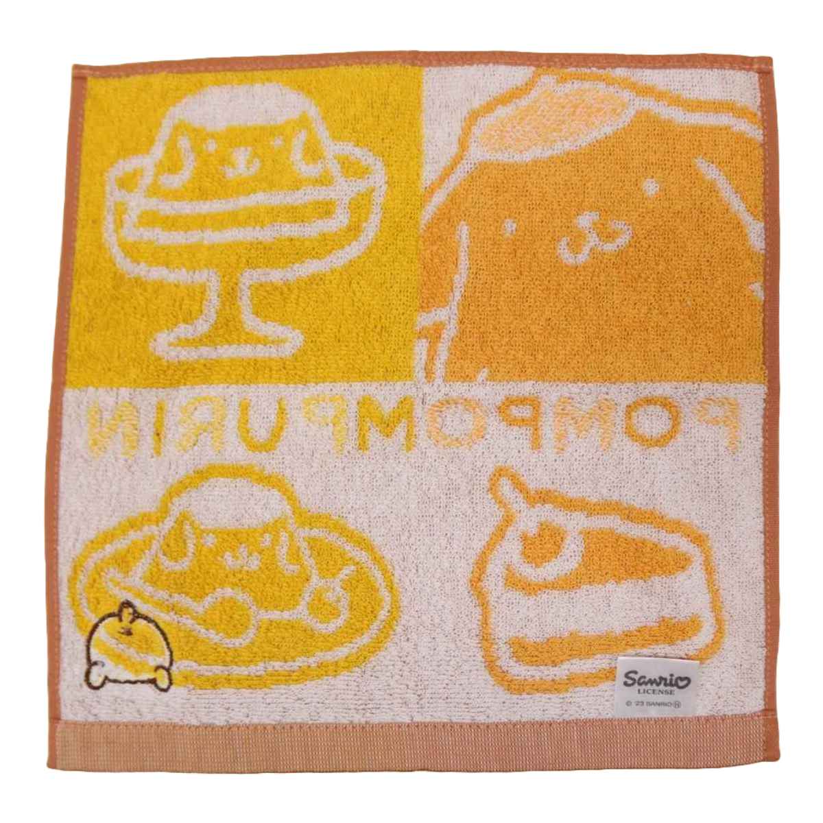 【新品】FEILER ポムポムプリン ハンカチ タオル sanrio（サンリオ） ミニタオル ポムポムプリン パフェ 25×25cm