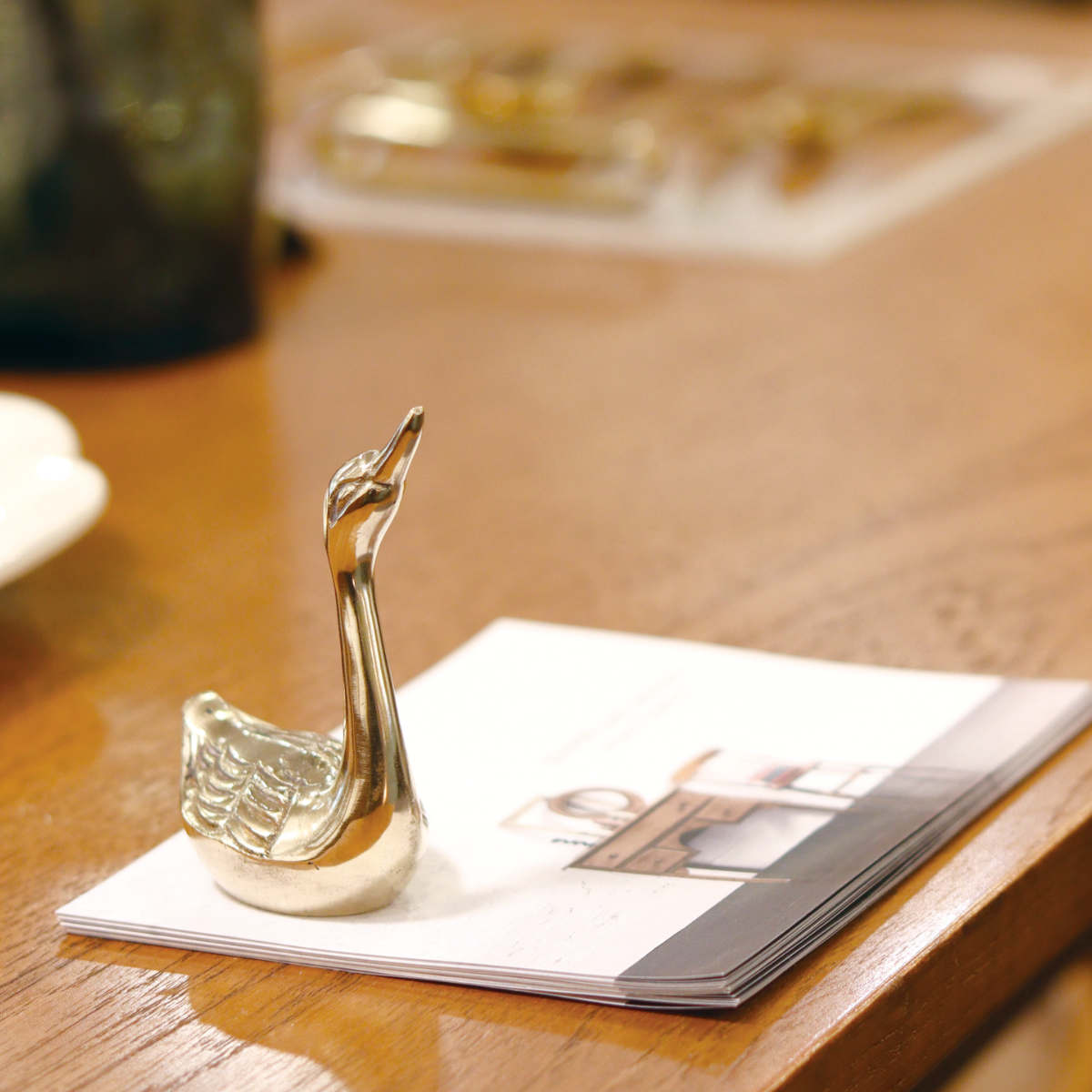 Creer in bloom ペーパーウェイト SWAN 真鍮 ハンドメイド （ イン