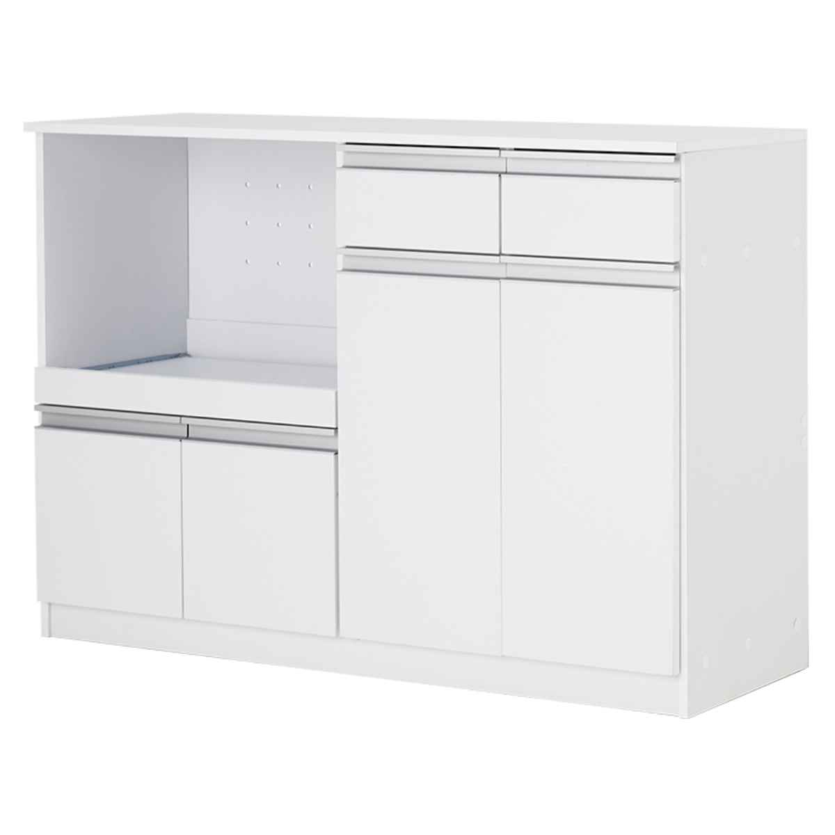 HAGiHARA（萩原） キッチンカウンター 北欧風 キャビネット 幅118cm