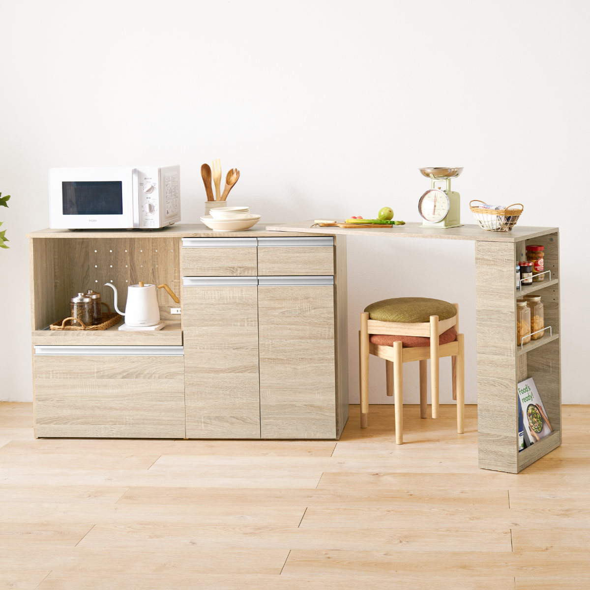 HAGiHARA（萩原） 拡張テーブル 幅89cm 幅118cm専用 キッチン