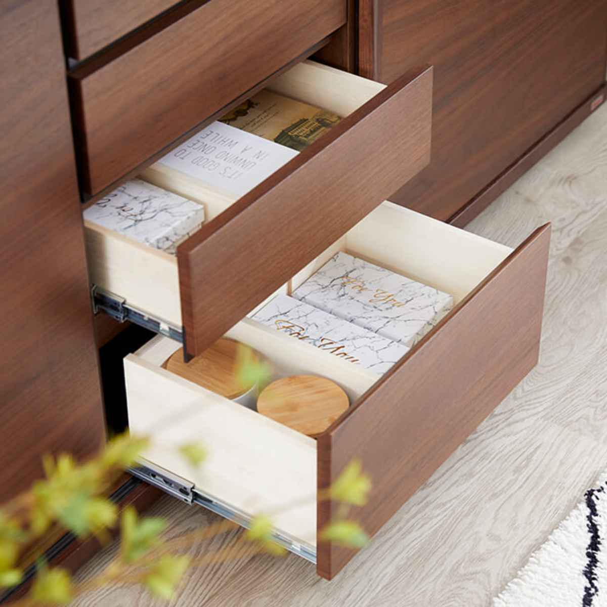サイドボード 北欧風 リビング収納 前面突板仕上げ storage 幅120cm