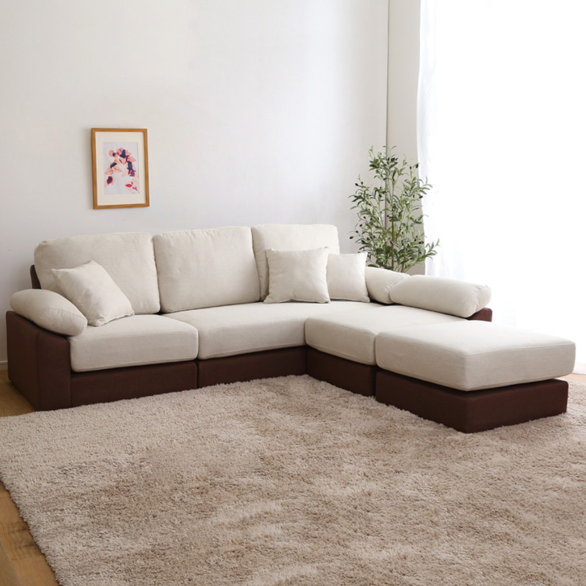 ホームテイスト（HOME taste） ソファ 5人掛け 幅197cm ローソファ 脚