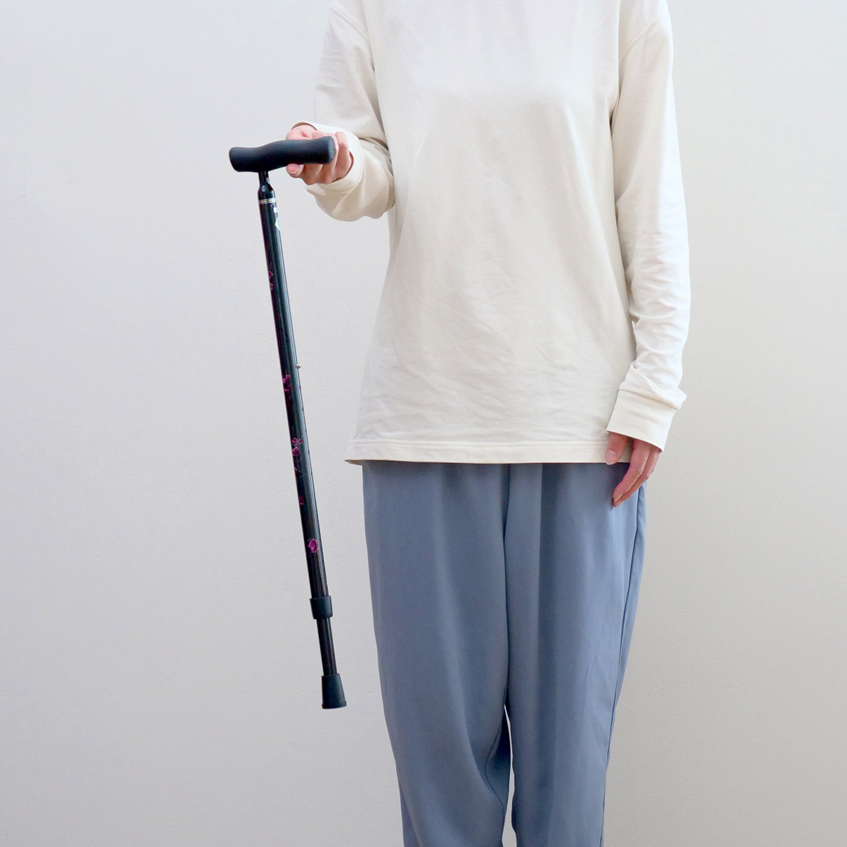 マキテック 杖 アジャスタブルケイン 超軽量 カーボン製 伸縮 （ つえ