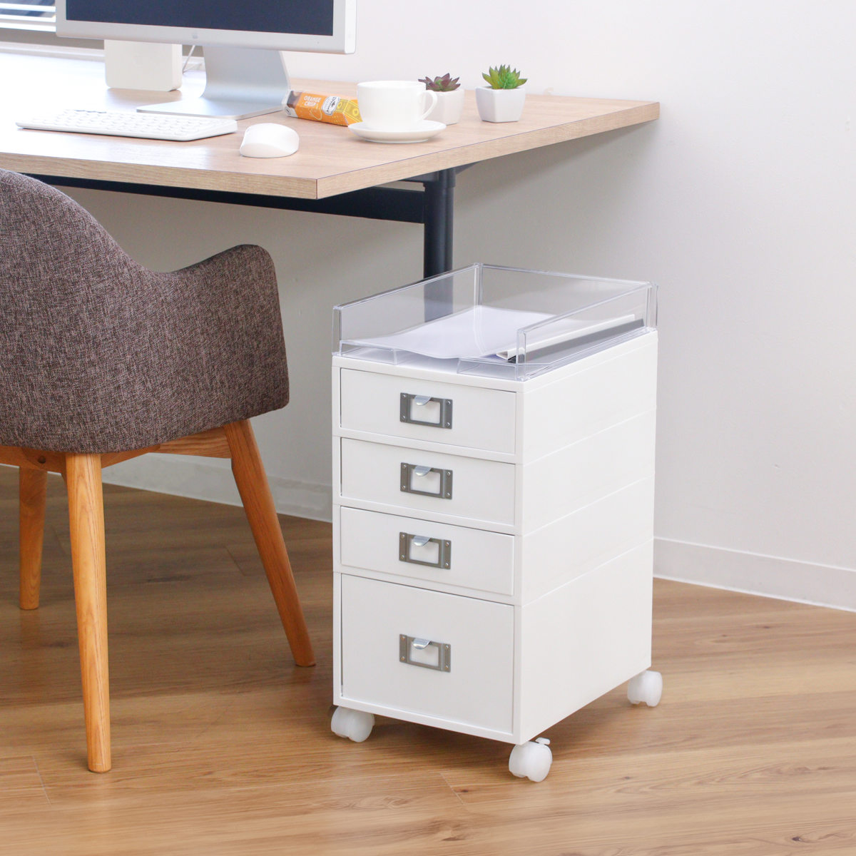 Like-it（ライクイット） デスクワゴン MX 4段 幅26×奥行35×高さ54.7cm