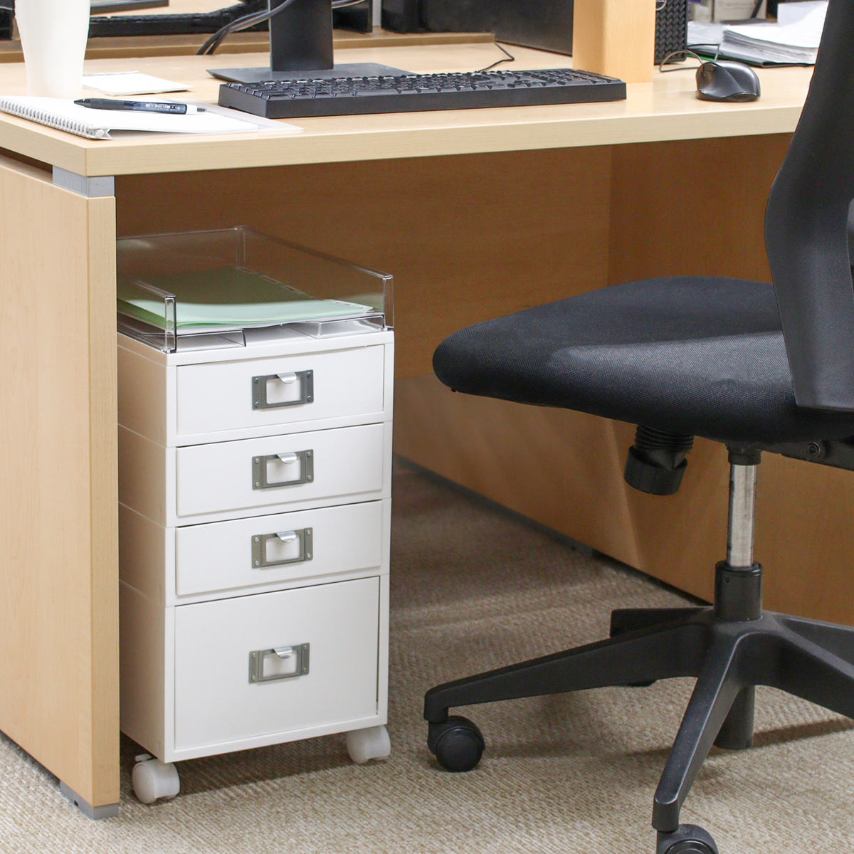 Like-it（ライクイット） デスクワゴン MX 4段 幅26×奥行35×高さ54.7cm