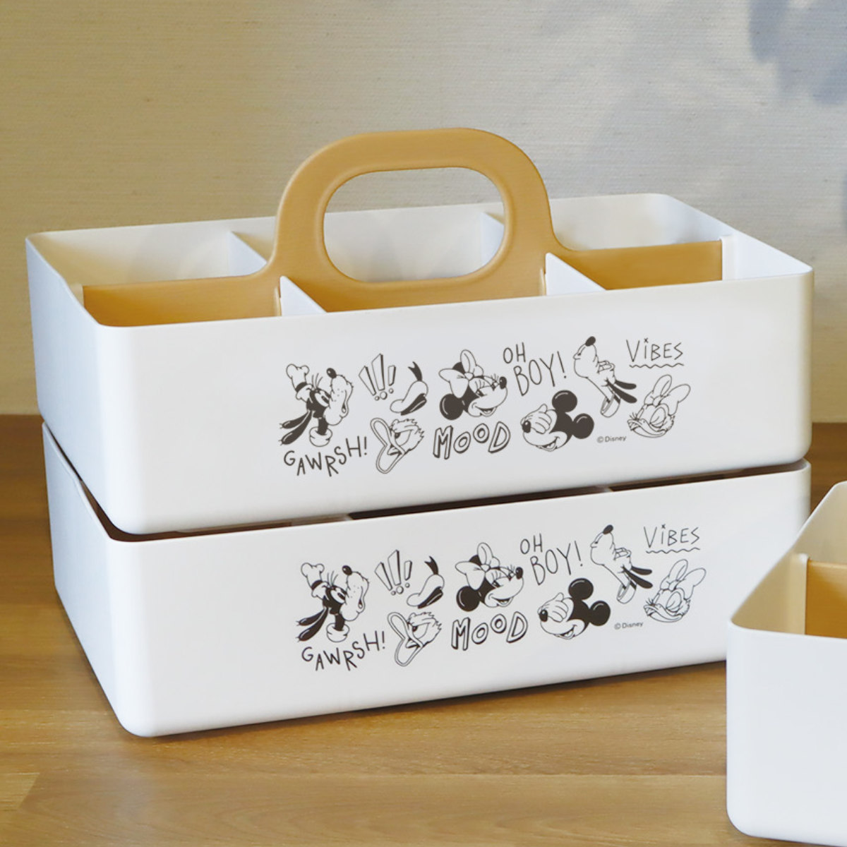 錦化成 収納ボックス ミッキーマウス モッテケース 幅28×奥行18.5×高さ