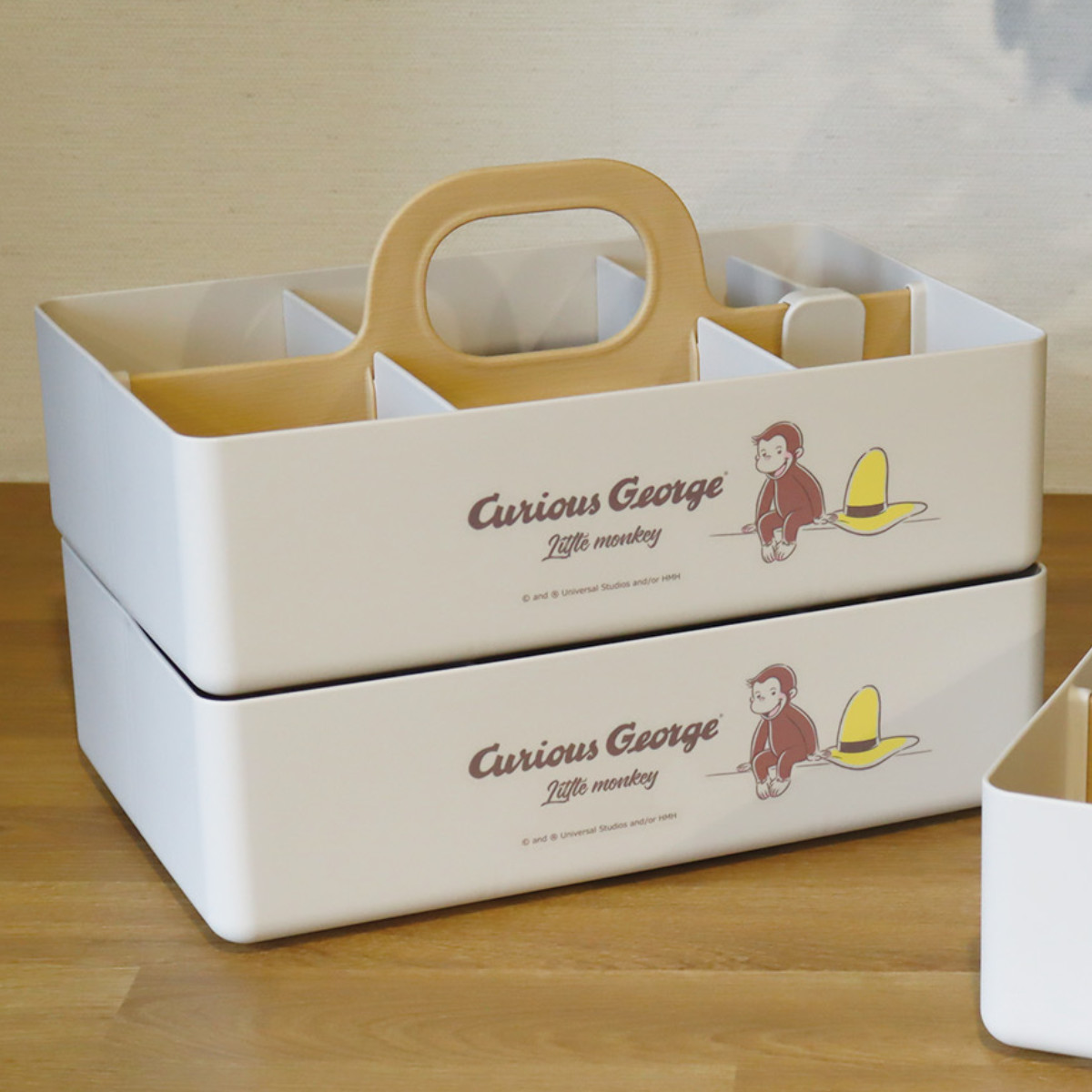 錦化成 収納ボックス おさるのジョージ モッテケース 幅28×奥行18.5×高