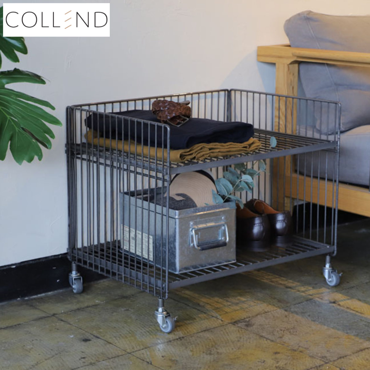 COLLEND（コレンド） キッチンワゴン ワイヤーワゴン ワイド シングル