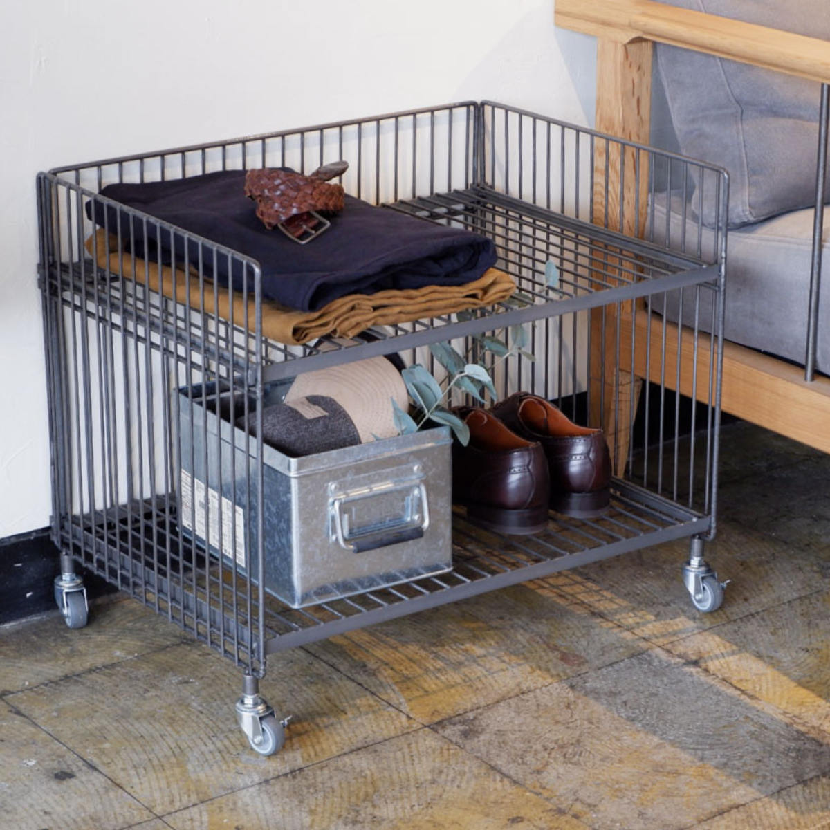 COLLEND（コレンド） キッチンワゴン ワイヤーワゴン ワイド シングル