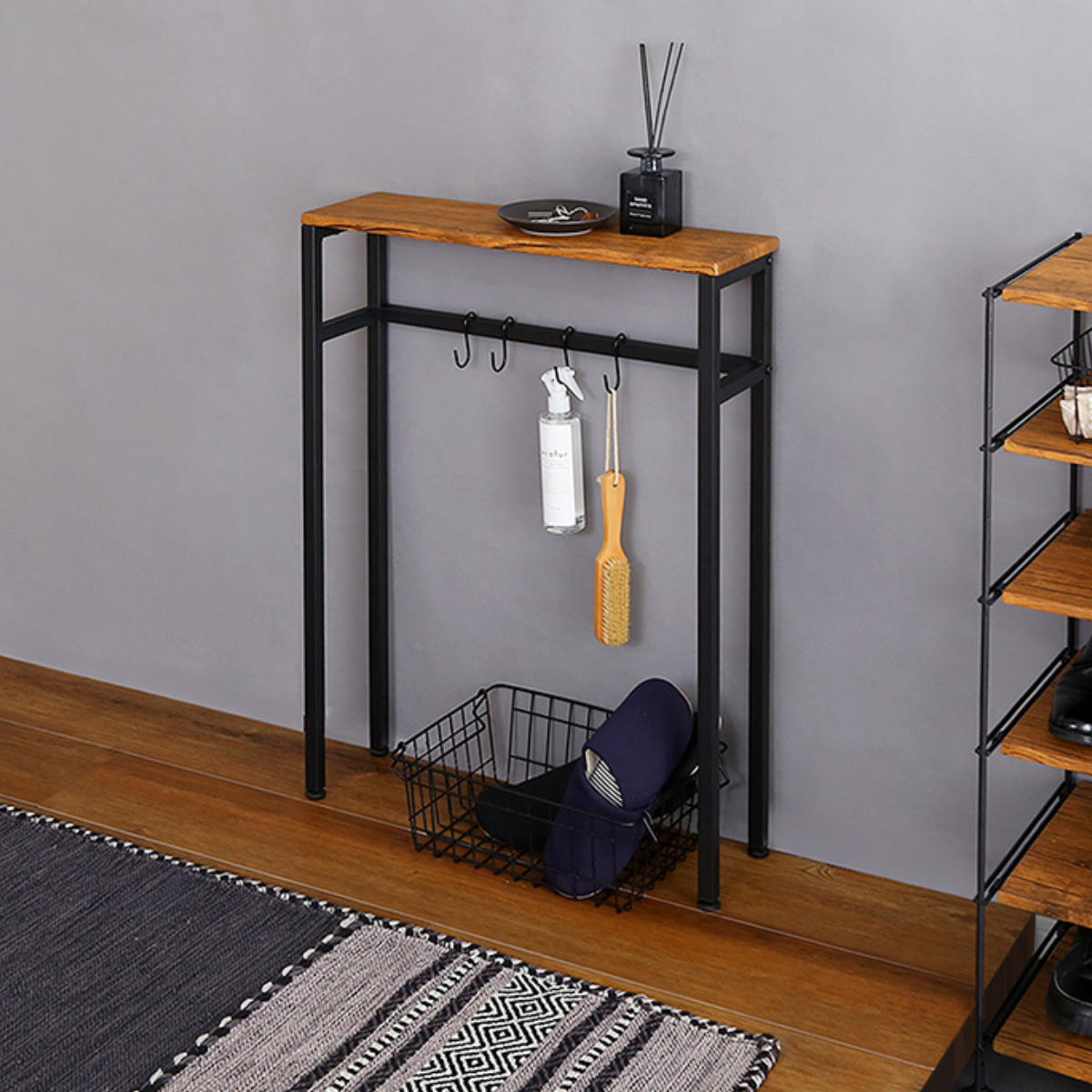 ホームテイスト（HOME taste） コンソールテーブル 玄関 幅60cm 木目調