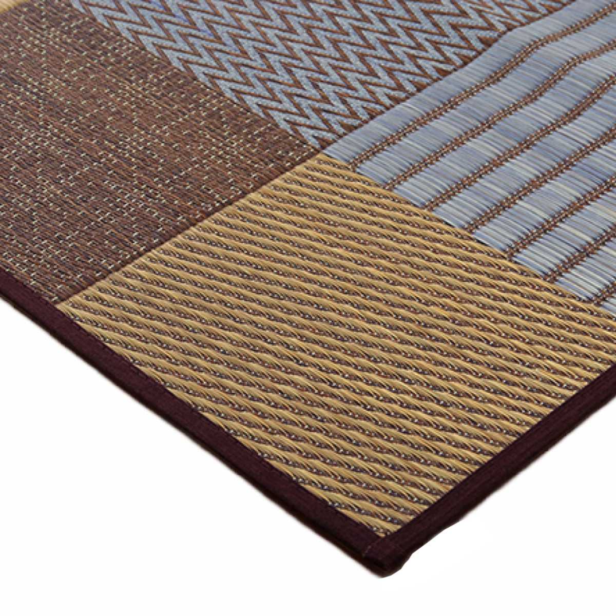 い草上敷き 純国産 袋織 い草ラグカーペット 京刺子 約191×300cm