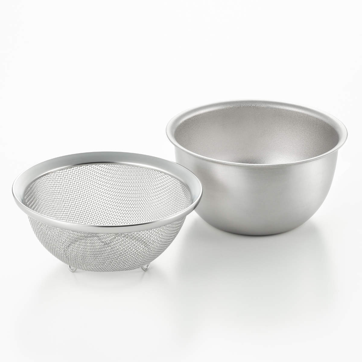 ヨシカワ ザル＆ボウル 15cm 2点セット ステンレス製 郷技 日本製