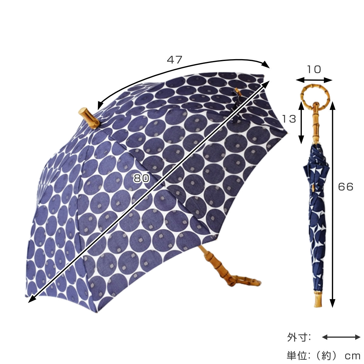 SUR MER（シュールメール） 日傘 長傘 透かし水玉 日本製 （ sur mer