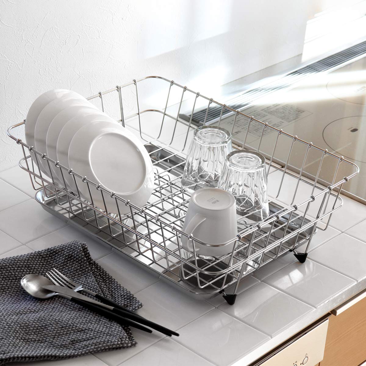 工房アイザワ ながしこもの 水切りラック 水切りバスケット （ aizawa