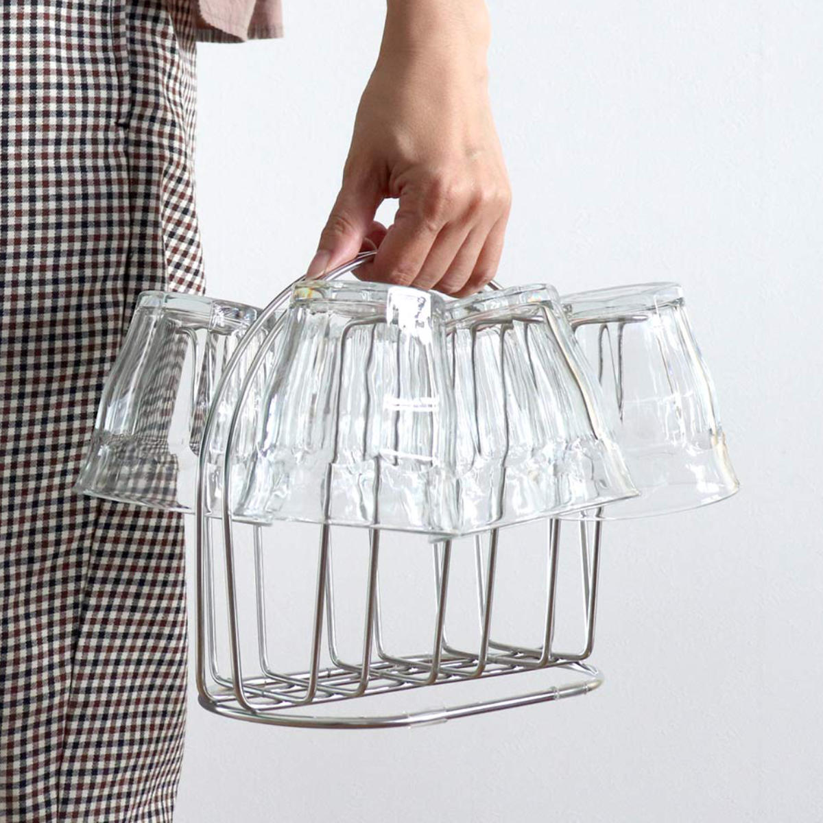 工房アイザワ 特典付き ながしこもの グラススタンド 6連 （ aizawa