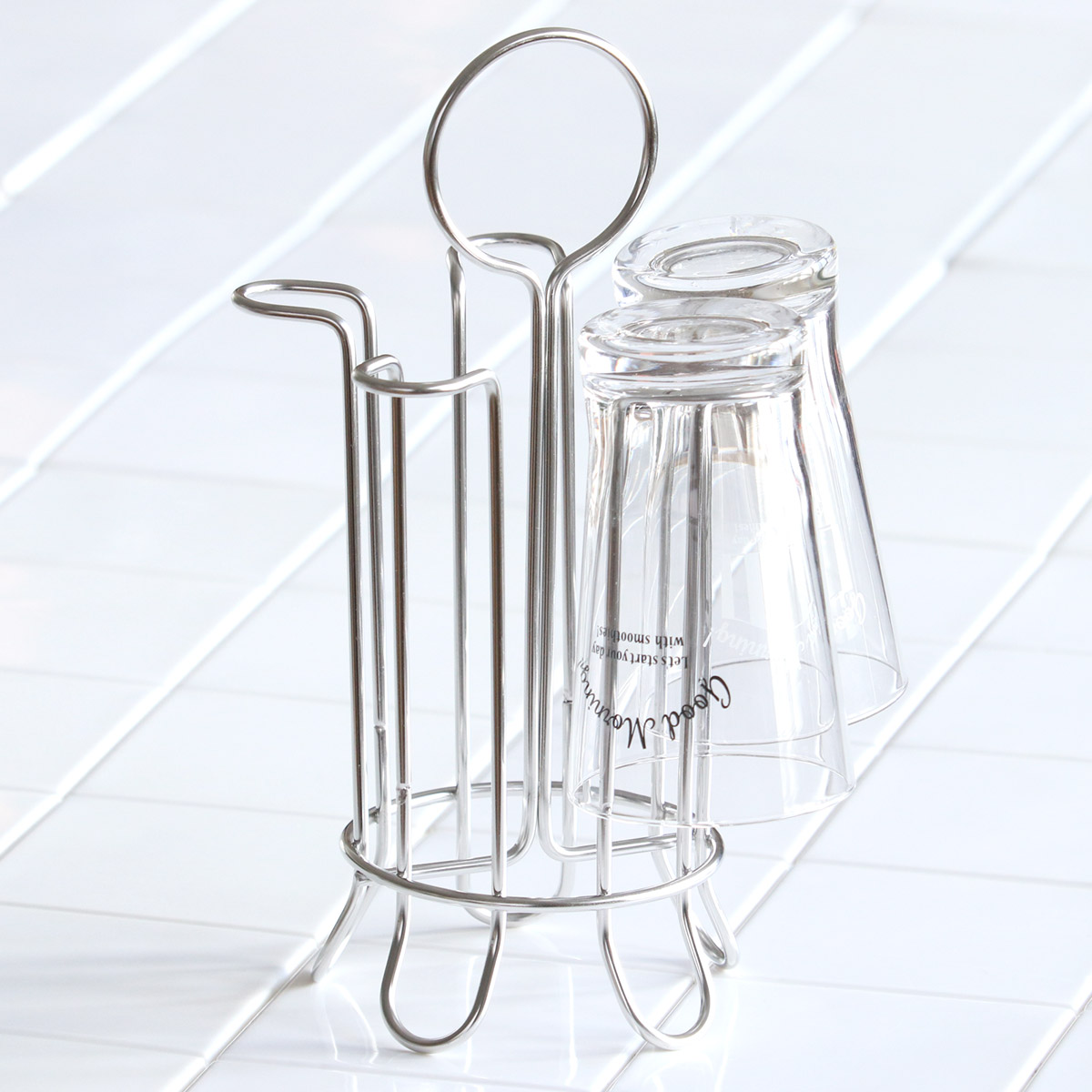 工房アイザワ ながしこもの グラススタンド 5連 （ aizawa 水切り