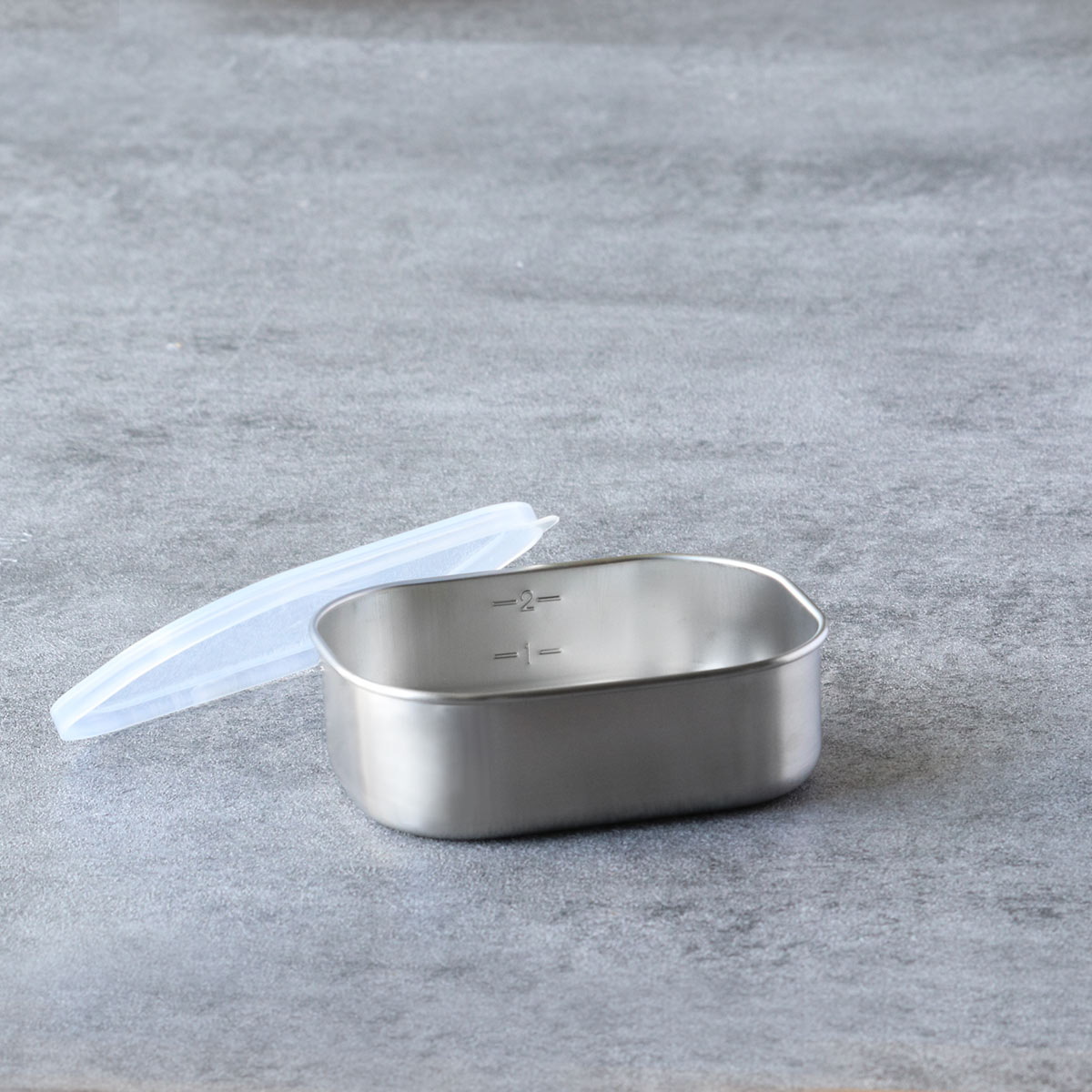 工房アイザワ 保存容器 400ml UTILE 目盛付角長容器浅型 S （ aizawa