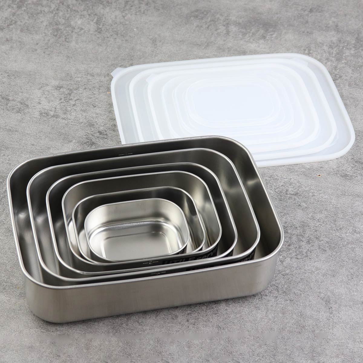 工房アイザワ 保存容器 660ml UTILE 目盛付角容器 S （ aizawa 日本製