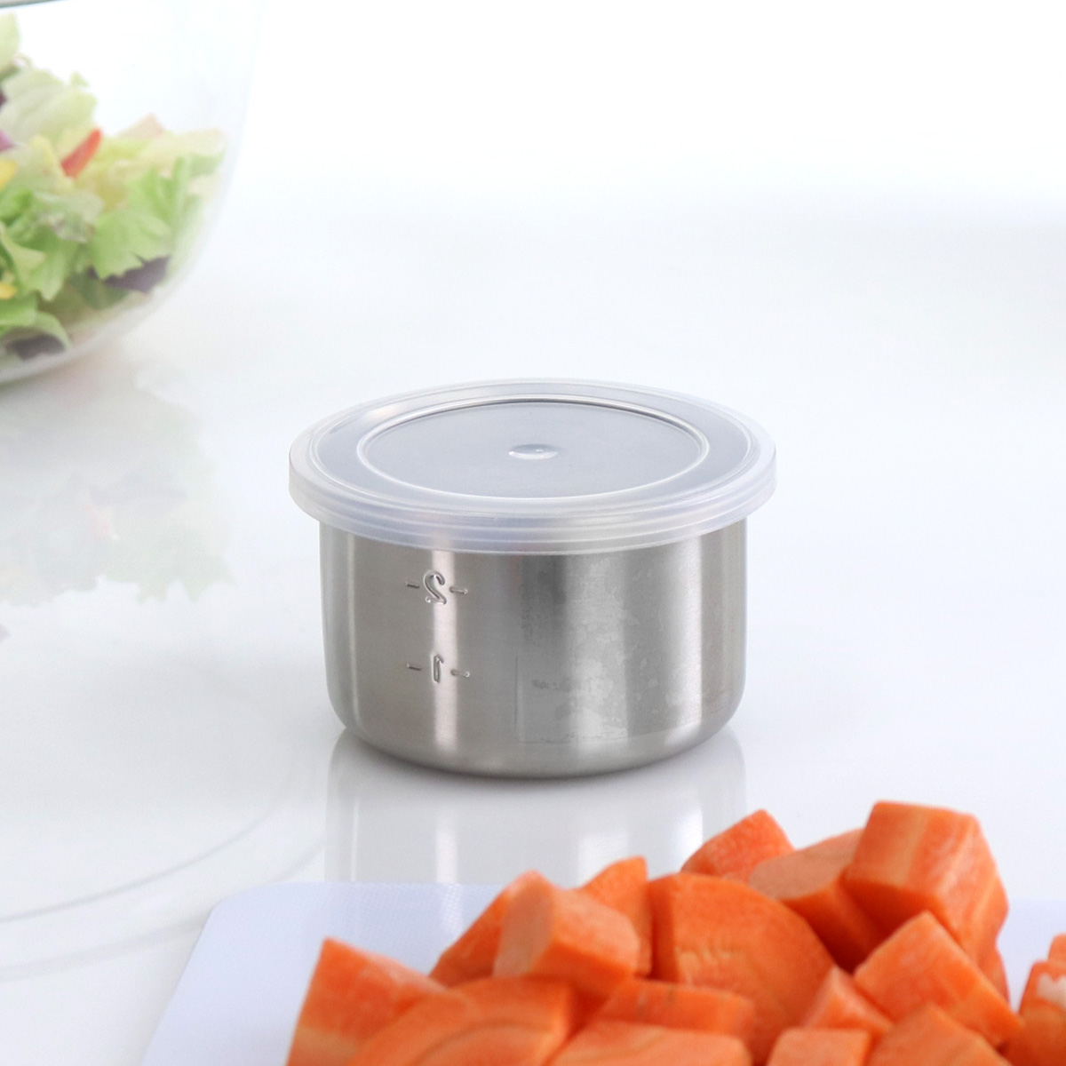 工房アイザワ 保存容器 160ml UTILE 目盛付丸容器 SS （ aizawa 日本製