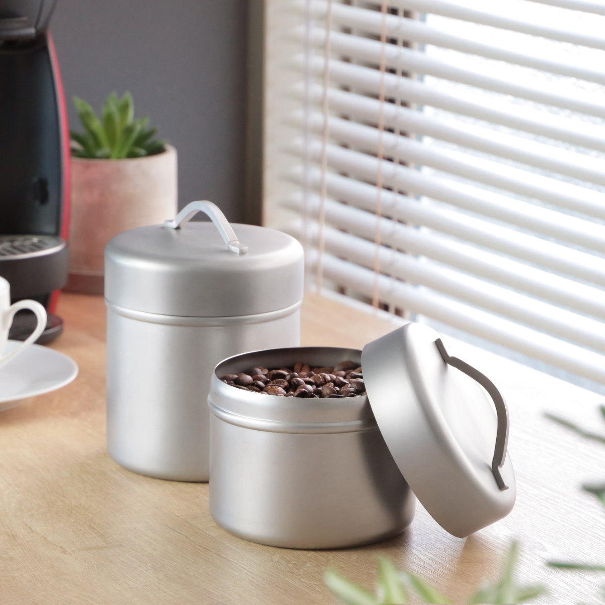 工房アイザワ 保存容器 ブラックピーマン珈琲缶 S （ 珈琲缶 コーヒー