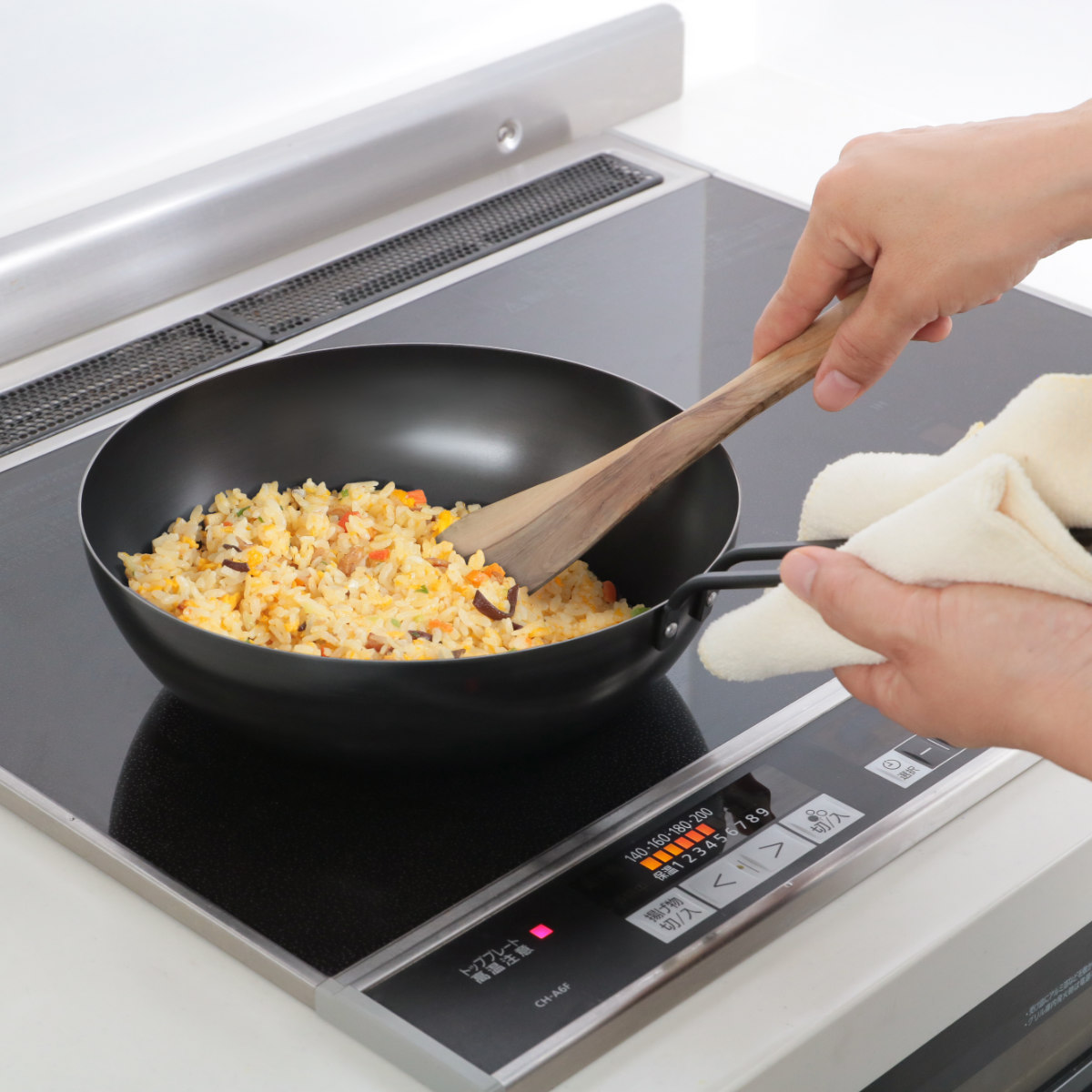 工房アイザワ 特典付き ブラックピーマン いため鍋 24cm （ aizawa 鉄