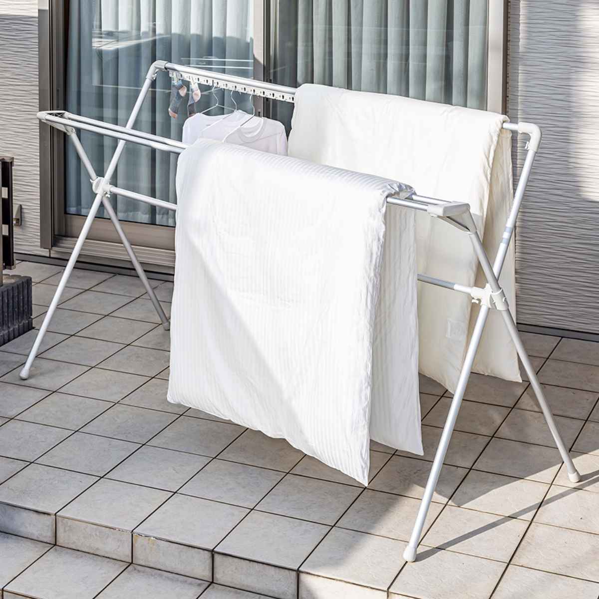 物干し 室外 布団干し アルミ多機能布団干し （ 洗濯 洗濯物干し 布団 物干しスタンド ふとん 衣類 ）