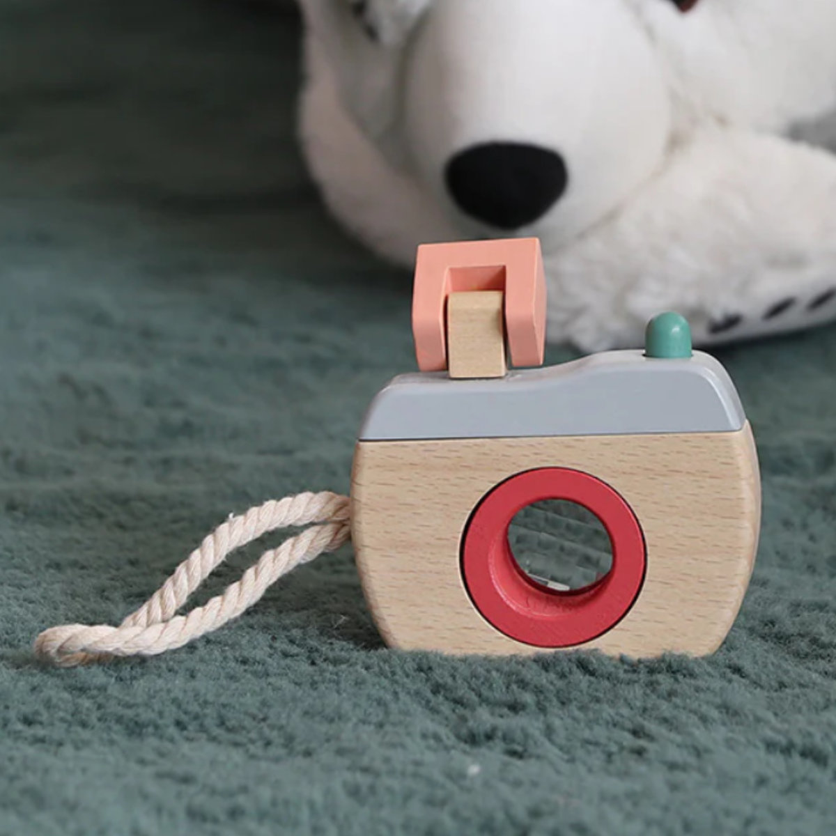 おもちゃ FLASHING TOY CAMERA 木製 女の子 男の子 （ 木製おもちゃ 木のおもちゃ カメラ 玩具 1歳半 ベビー 赤ちゃん 子ども キッズ 幼児 かわいい ）