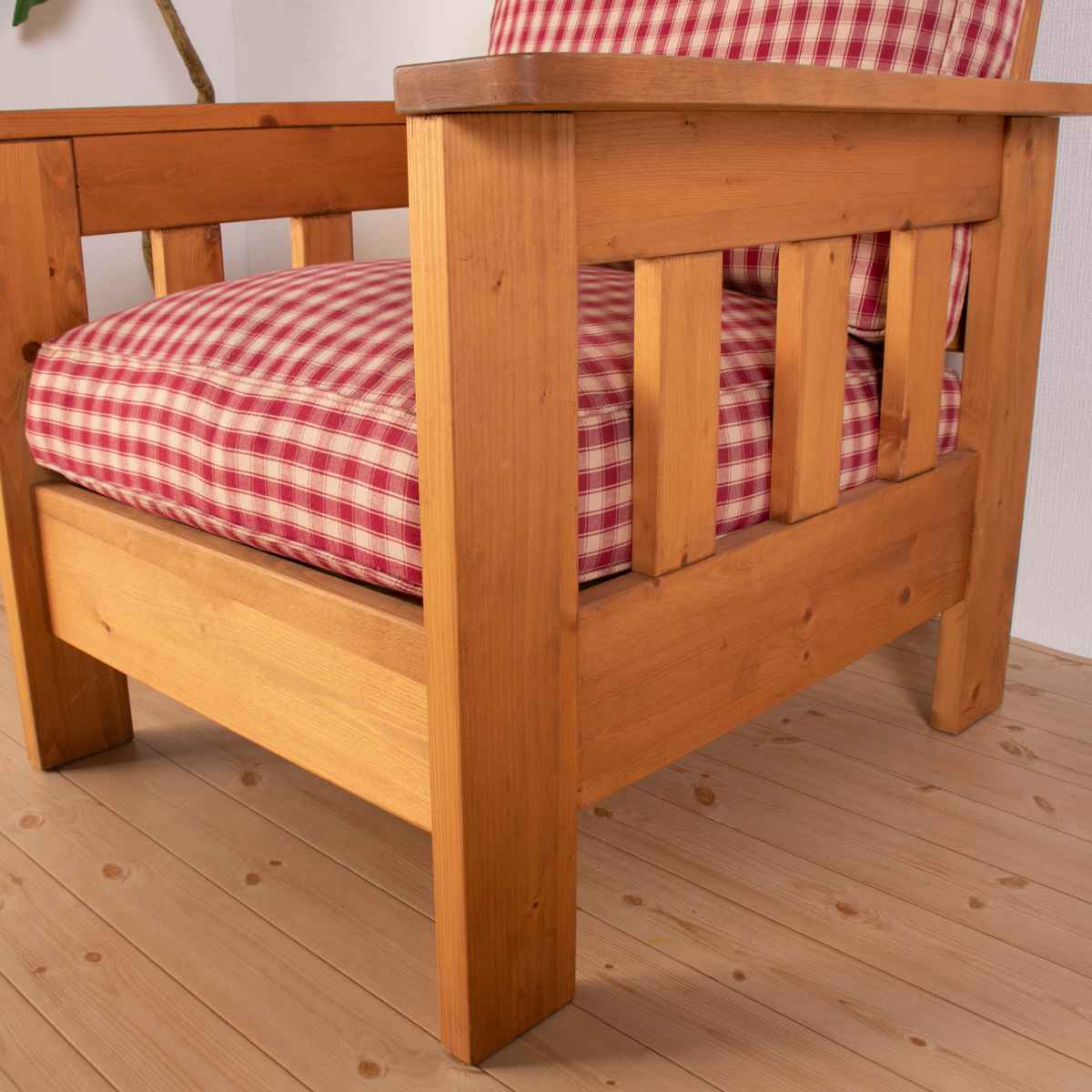 ソファ 一人掛け 幅75cm 天然木 カントリー調 （ 1人用 ソファー 北欧