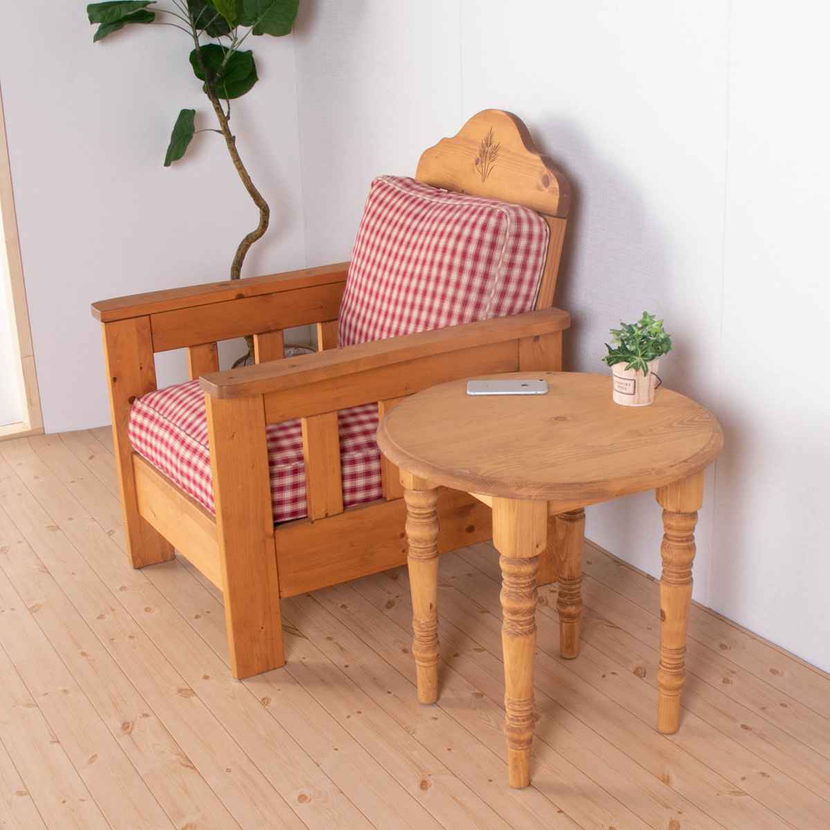 引っ越し処分・最終価格】◎送料込み◎一人がけソファ チェック柄