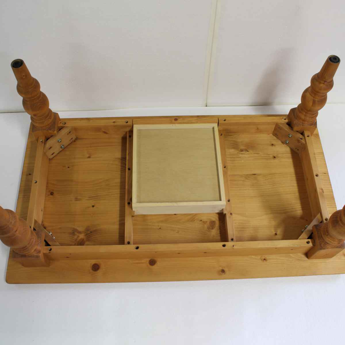 ローテーブル 小さめ 幅105cm 天然木 カントリー調 （ センター