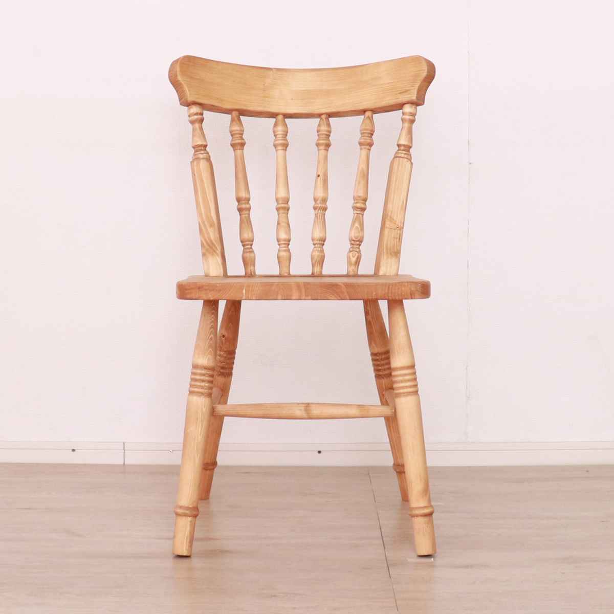 ウィンザーチェア 2脚セット 座面高44cm 天然木 カントリー調