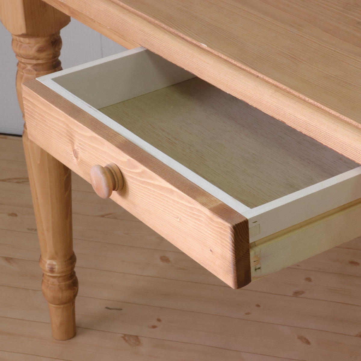 ダイニングテーブル 幅150cm 4人掛け 天然木 カントリー調 （ 木製