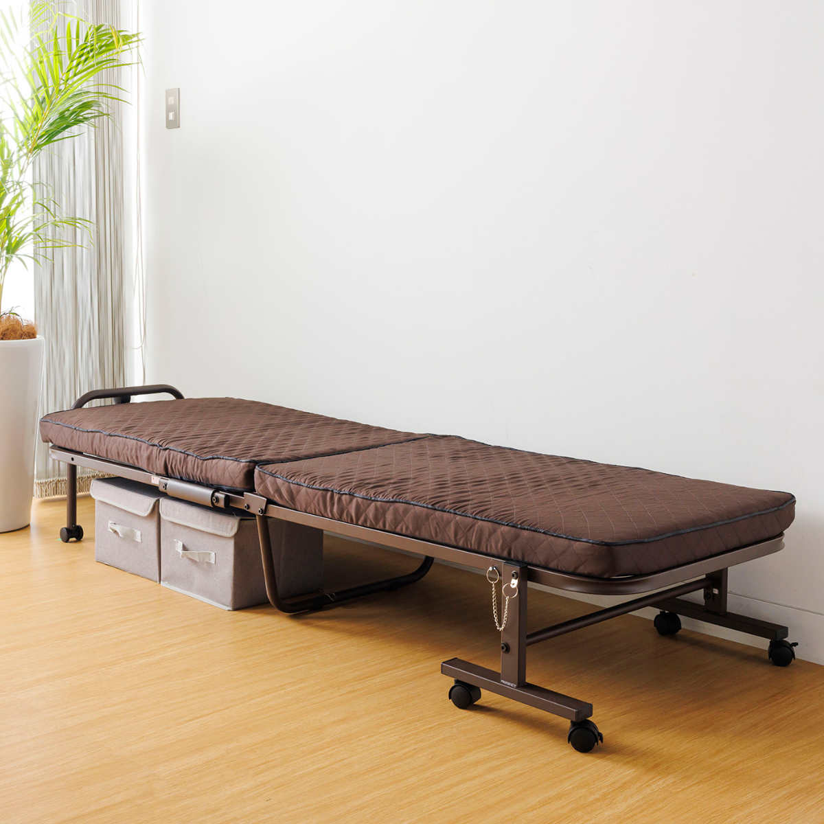 サン・ハーベスト 折りたたみベッド 幅65cm 14段階リクライニング