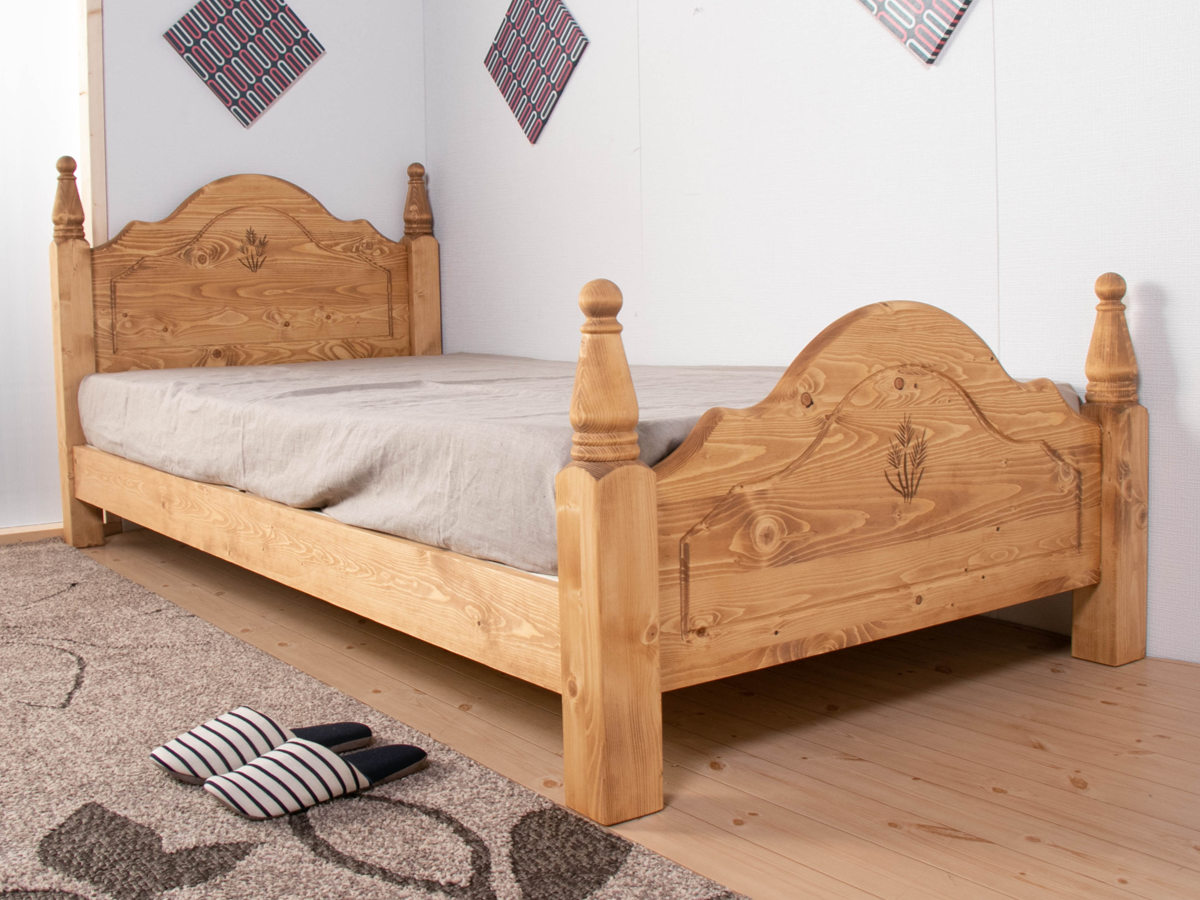 ベッド シングル Farmer すのこ カントリー調 天然木 （ ベット