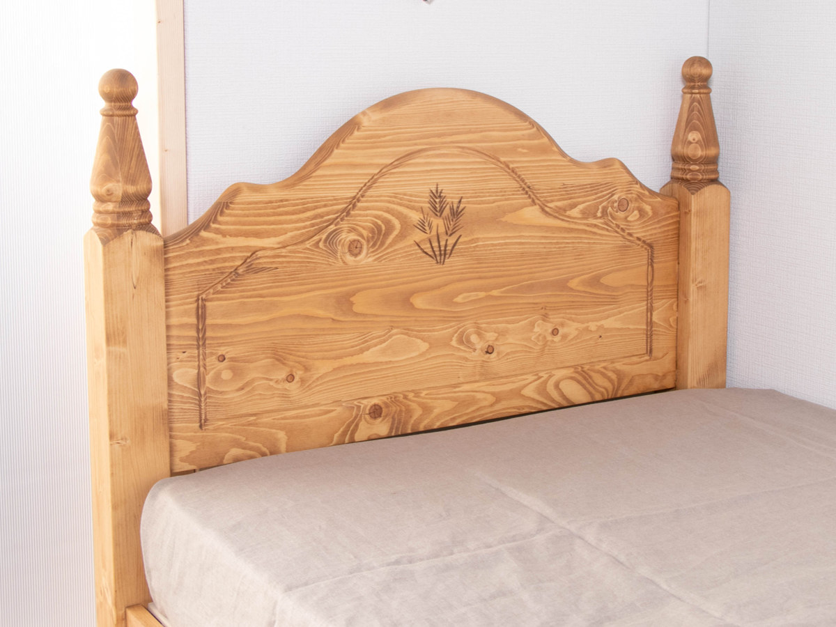 ベッド ダブル Farmer すのこ カントリー調 天然木 （ ベット フレーム