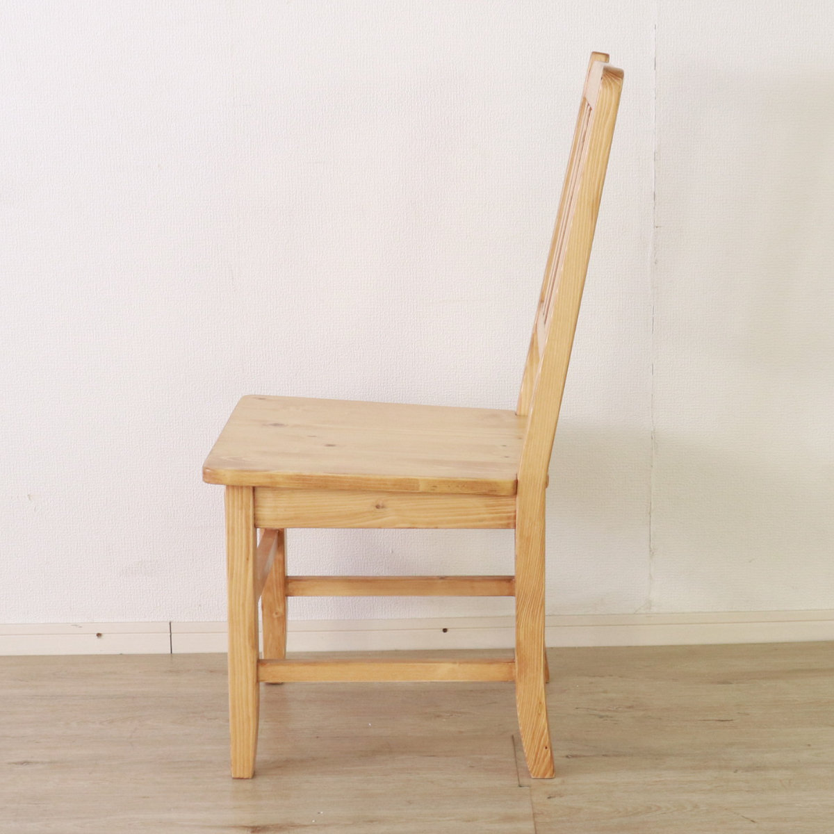 ダイニングチェア 同色2脚セット 天然木 カントリー 背もたれ 座面高