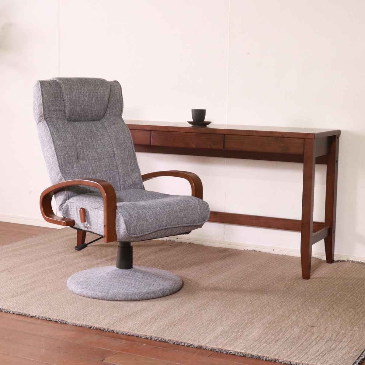 高座椅子 高齢者 回転 リクライニング ヘッドレスト可動 座面高44