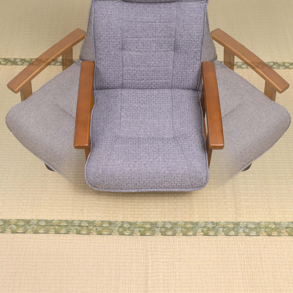 新品　座椅子　ハイバック　リクライニングチェア　回転式　グレー　リクライニング 新品 座椅子 ハイバック リクライニングチェア 回転式 多機能 ライト